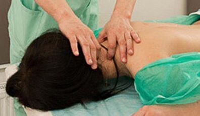 Massage treatment of cervical osteochondrosis