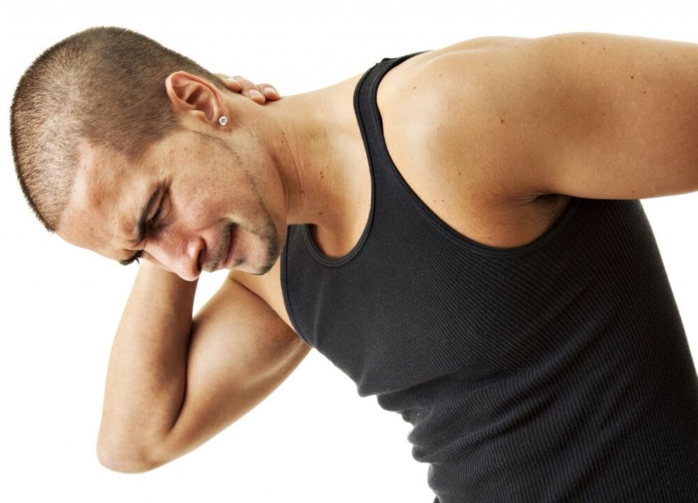 Neck pain caused by cervical osteochondrosis