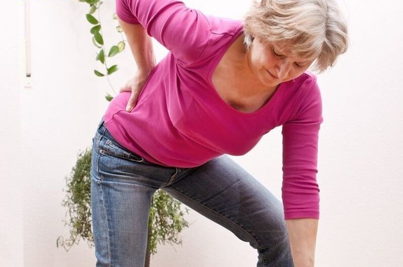 Low back pain caused by osteochondrosis
