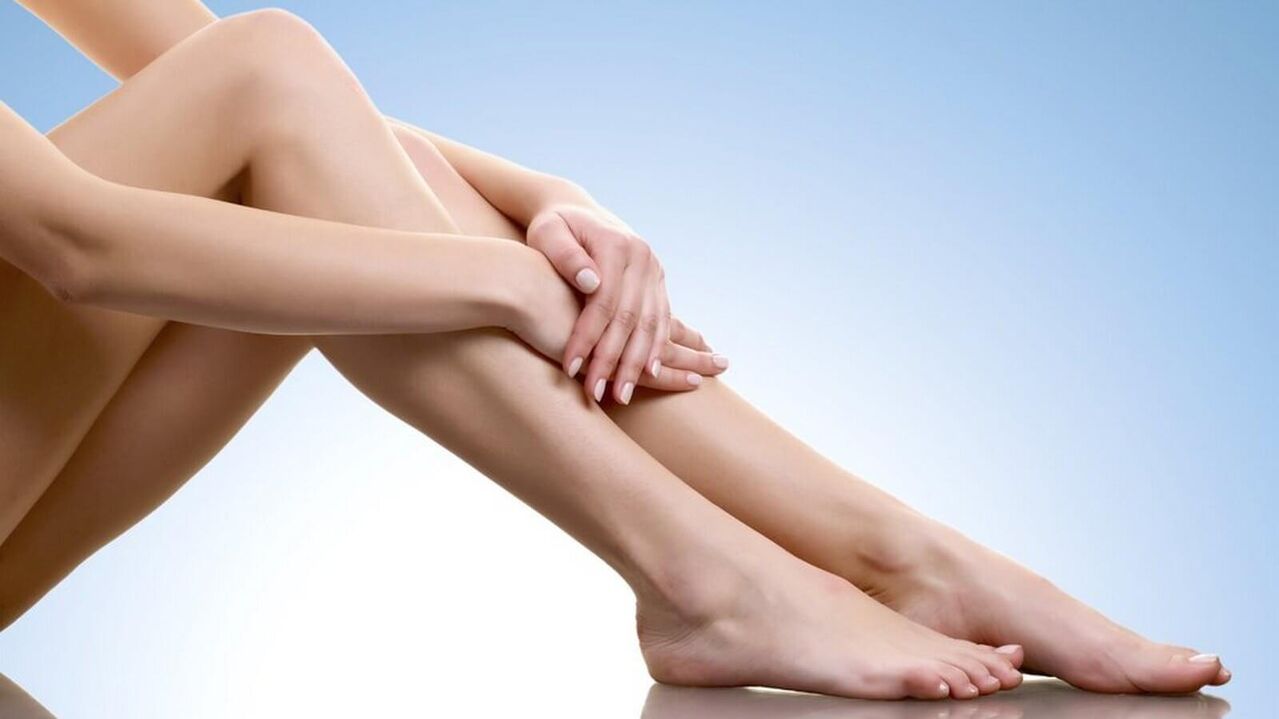 Leg after knee joint treatment